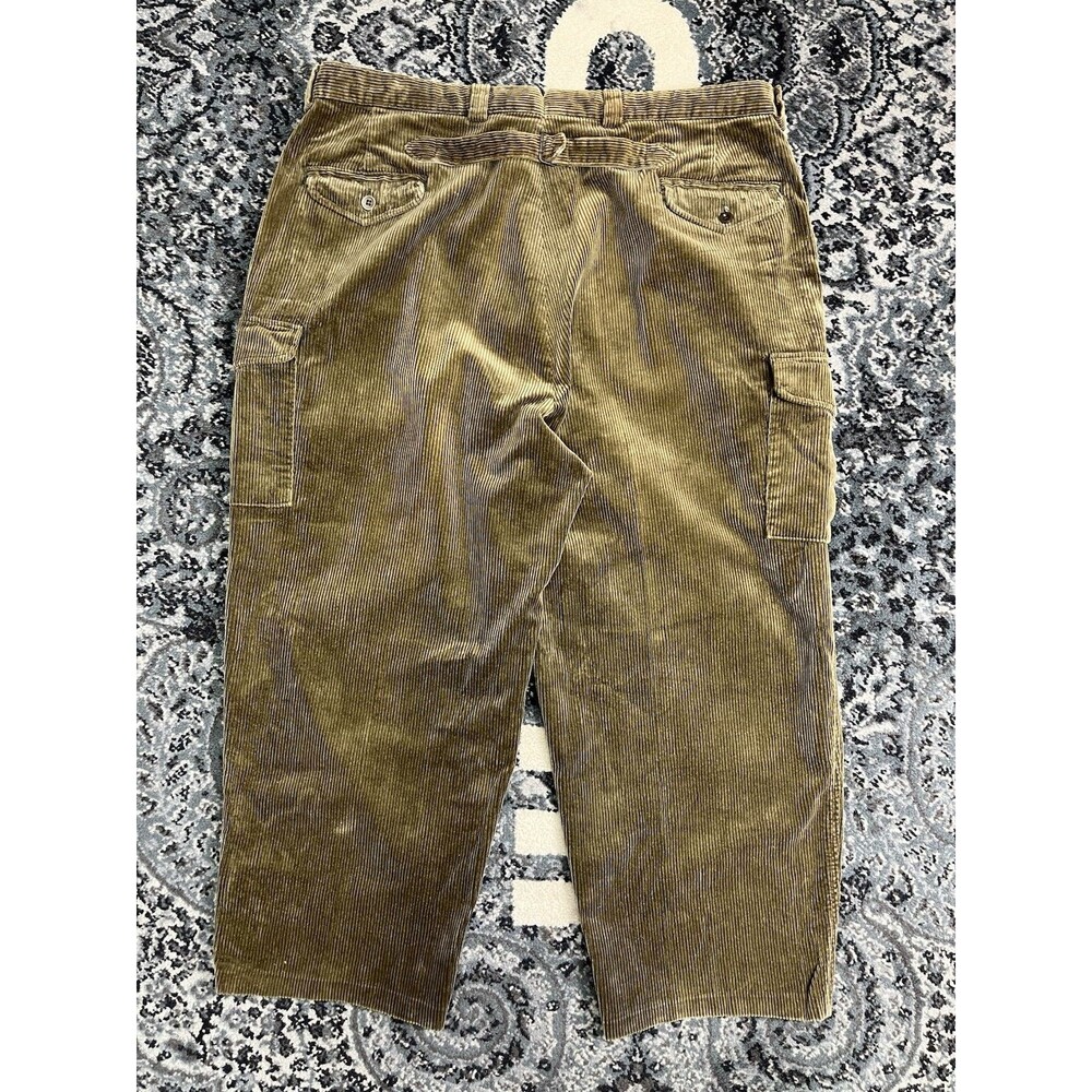 Vintage 70s  Polo Ralph Lauren  Baggy Cargo Buckle Corduroy Pants  Size 40w
